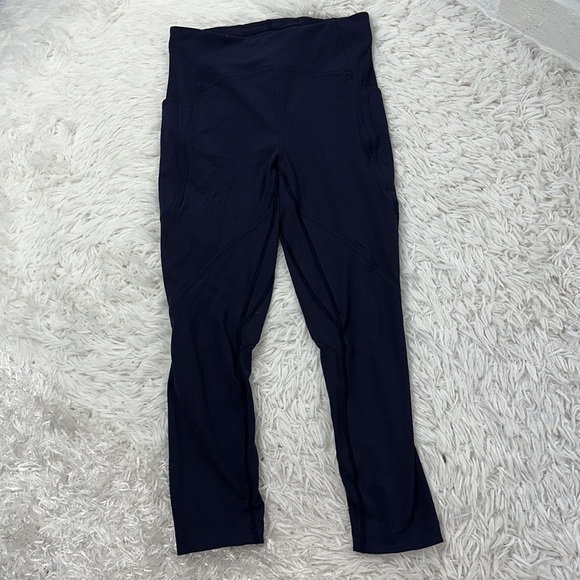 Lululemon Lead The Pack Crop 23" Midnight Navy - Picture 2 of 7